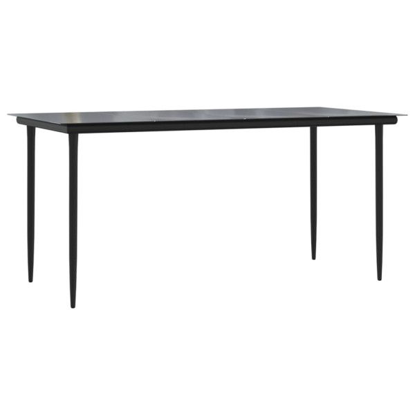 Juego de comedor de jardín 5 piezas con cojines beige y negro Juego de comedor de jardín 5 piezas con cojines beige y negro