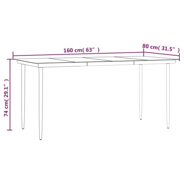 Juego de comedor de jardín 5 piezas con cojines beige y negro Juego de comedor de jardín 5 piezas con cojines beige y negro