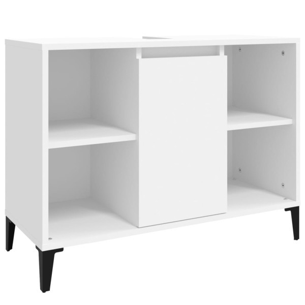 Juego de muebles de baño 3 pzas madera contrachapada blanco Juego de muebles de baño 3 pzas madera contrachapada blanco