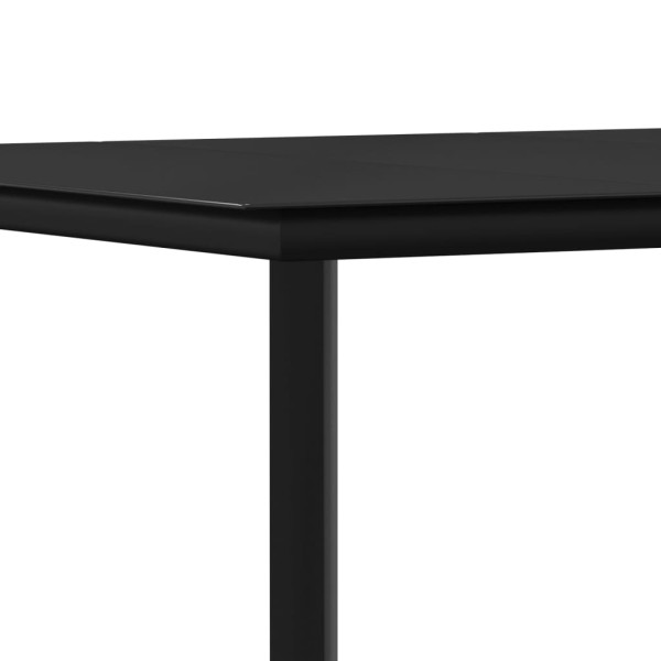 Juego comedor jardín 9 piezas y cojines ratán sintético y acero Juego comedor jardín 9 piezas y cojines ratán sintético y acero
