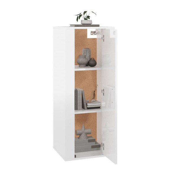 Mueble para TV de pared blanco brillante 40x34,5x100 cm Mueble para TV de pared blanco brillante 40x34,5x100 cm