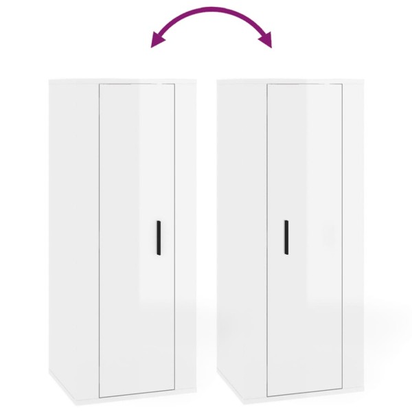 Mueble para TV de pared blanco brillante 40x34,5x100 cm Mueble para TV de pared blanco brillante 40x34,5x100 cm
