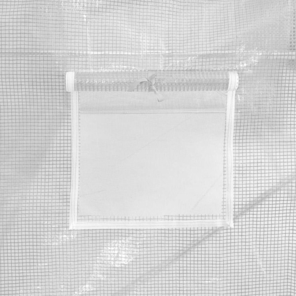 Invernadero con estructura de acero blanco 100 m² 20x5x2,3 m Invernadero con estructura de acero blanco 100 m² 20x5x2,3 m