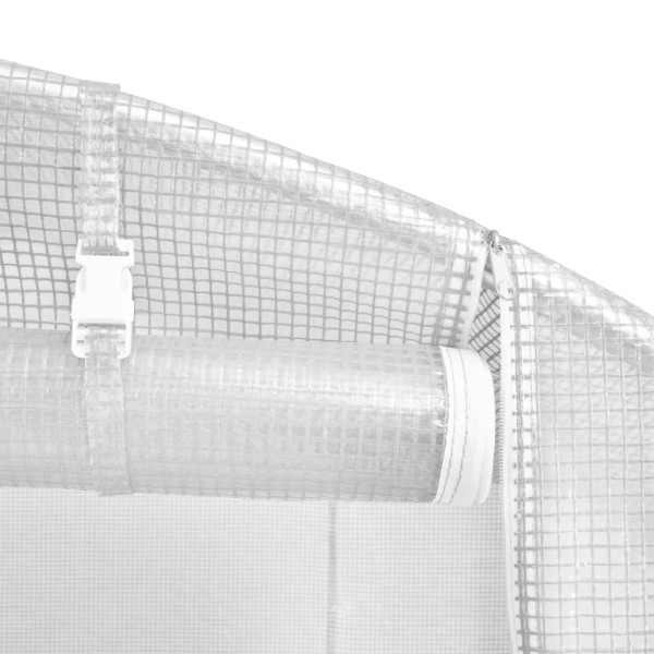 Invernadero con estructura de acero blanco 24 m² 6x4x2,85 m Invernadero con estructura de acero blanco 24 m² 6x4x2,85 m