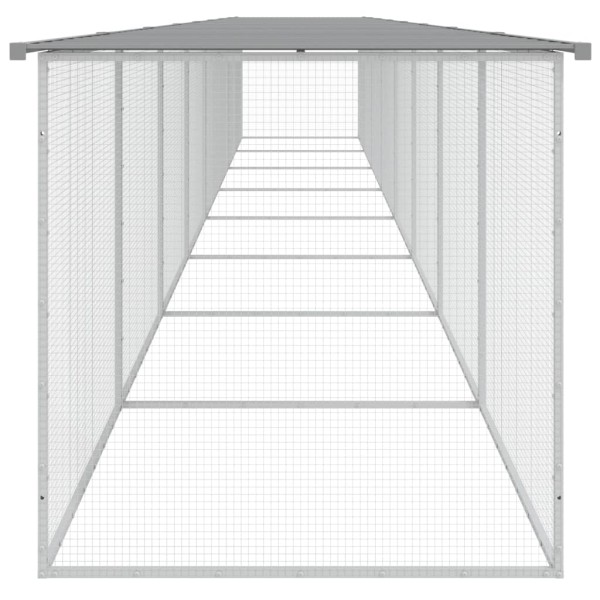 Gallinero con techo acero galvanizado gris claro 803x98x90 cm Gallinero con techo acero galvanizado gris claro 803x98x90 cm