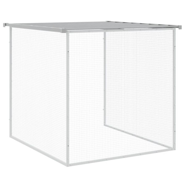 Gallinero con techo acero galvanizado gris claro 803x98x90 cm Gallinero con techo acero galvanizado gris claro 803x98x90 cm