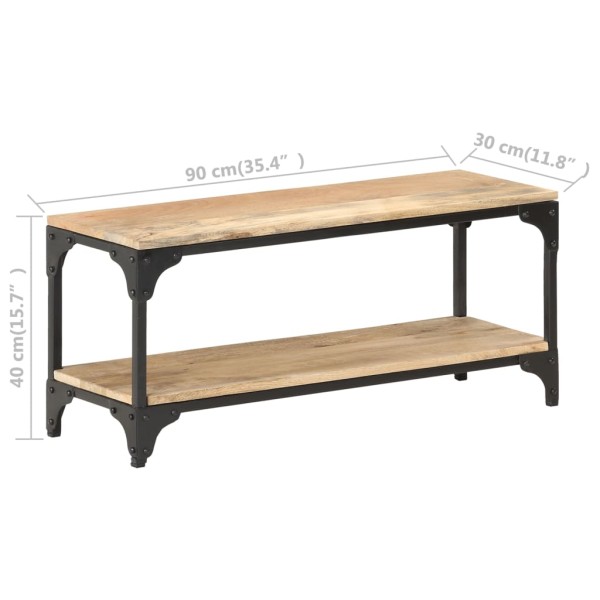Mesa de centro de madera maciza de mango 90x30x40 cm Mesa de centro de madera maciza de mango 90x30x40 cm