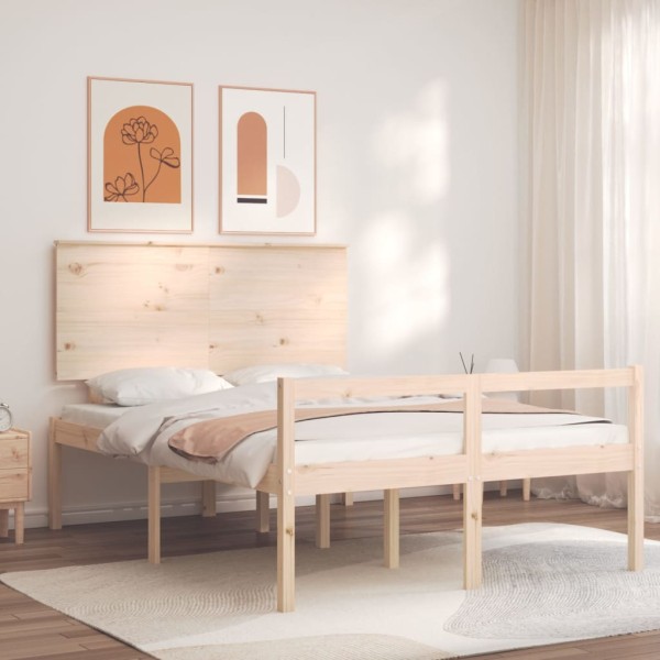 Cama para personas mayores con cabecero madera maciza 120x200cm Cama para personas mayores con cabecero madera maciza 120x200cm