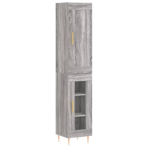 Aparador alto madera de ingeniería gris Sonoma 34,5x34x180 cm Aparador alto madera de ingeniería gris Sonoma 34,5x34x180 cm