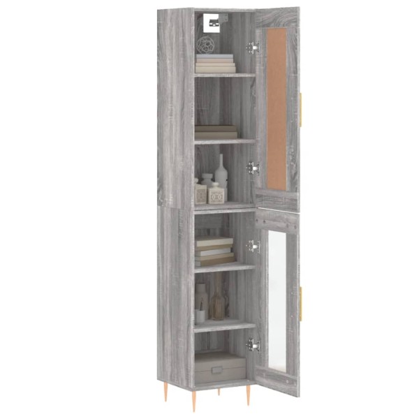 Aparador alto madera de ingeniería gris Sonoma 34,5x34x180 cm Aparador alto madera de ingeniería gris Sonoma 34,5x34x180 cm