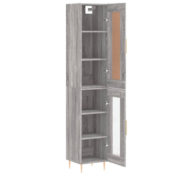 Aparador alto madera de ingeniería gris Sonoma 34,5x34x180 cm Aparador alto madera de ingeniería gris Sonoma 34,5x34x180 cm