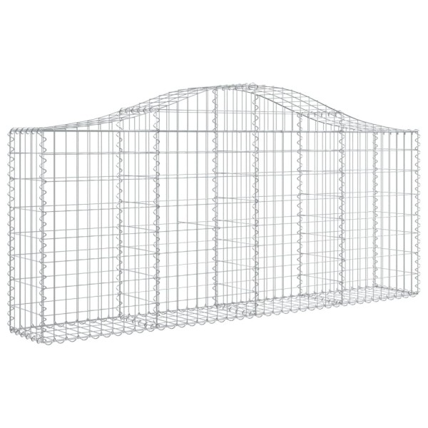 Cestas de gaviones 6 uds forma de arco hierro 200x30x80/100 cm Cestas de gaviones 6 uds forma de arco hierro 200x30x80/100 cm
