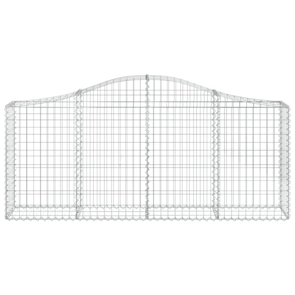 Cestas de gaviones 6 uds forma de arco hierro 200x30x80/100 cm Cestas de gaviones 6 uds forma de arco hierro 200x30x80/100 cm