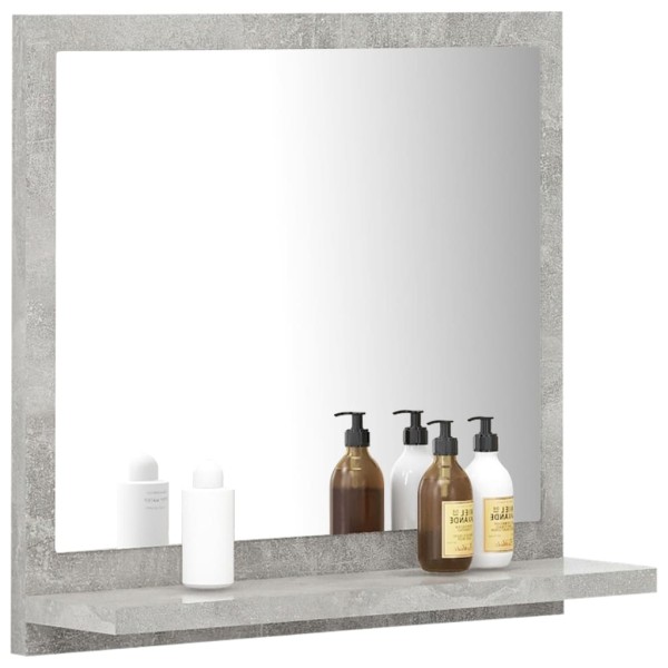 Espejo de baño madera contrachapada gris hormigón 40x10,5x37 cm Espejo de baño madera contrachapada gris hormigón 40x10,5x37 cm