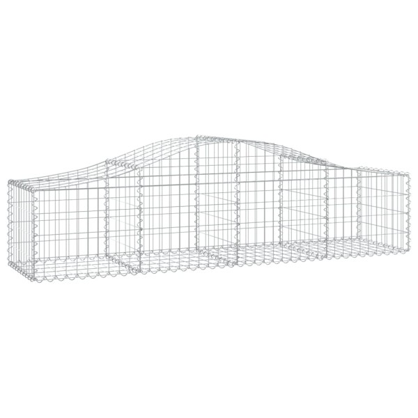 Cestas de gaviones 14 uds forma de arco hierro 200x50x40/60 cm Cestas de gaviones 14 uds forma de arco hierro 200x50x40/60 cm