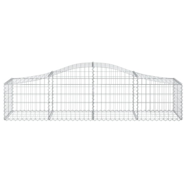 Cestas de gaviones 14 uds forma de arco hierro 200x50x40/60 cm Cestas de gaviones 14 uds forma de arco hierro 200x50x40/60 cm