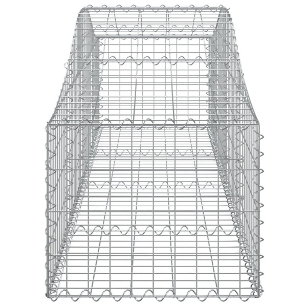 Cestas de gaviones 14 uds forma de arco hierro 200x50x40/60 cm Cestas de gaviones 14 uds forma de arco hierro 200x50x40/60 cm