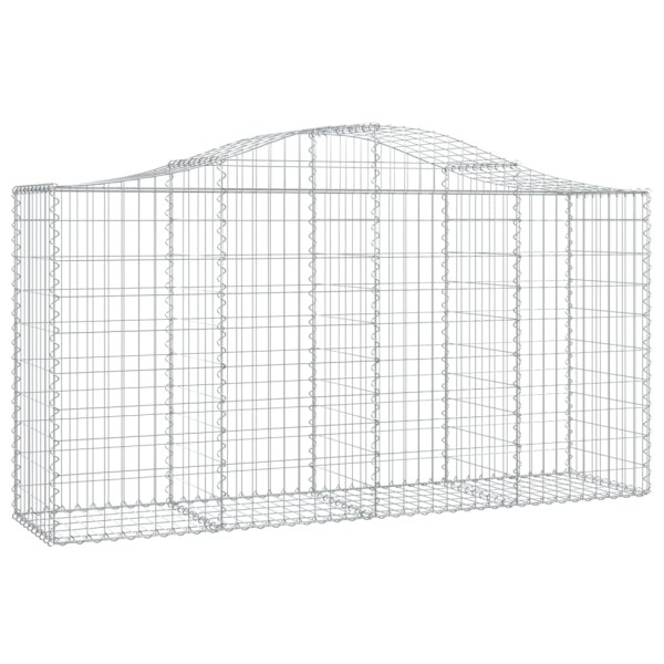 Cestas de gaviones 8 uds forma de arco hierro 200x50x100/120cm Cestas de gaviones 8 uds forma de arco hierro 200x50x100/120cm