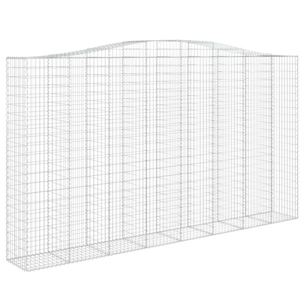 Cestas de gaviones 6 uds forma de arco hierro 400x50x220/240 cm Cestas de gaviones 6 uds forma de arco hierro 400x50x220/240 cm