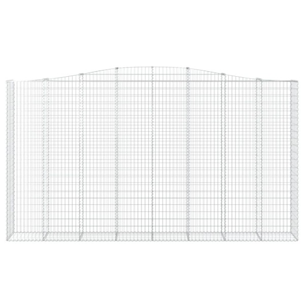 Cestas de gaviones 6 uds forma de arco hierro 400x50x220/240 cm Cestas de gaviones 6 uds forma de arco hierro 400x50x220/240 cm