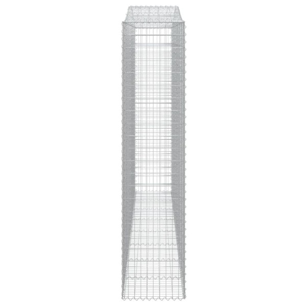 Cestas de gaviones 6 uds forma de arco hierro 400x50x220/240 cm Cestas de gaviones 6 uds forma de arco hierro 400x50x220/240 cm