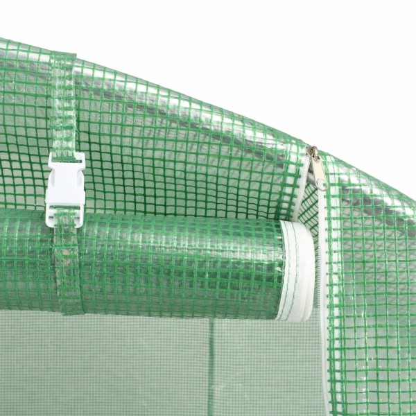 Invernadero con estructura de acero verde 72 m² 12x6x2,85 m Invernadero con estructura de acero verde 72 m² 12x6x2,85 m
