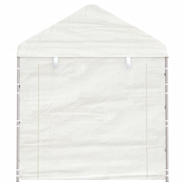 Cenador con techo polietileno blanco 6,69x2,28x2,69 m Cenador con techo polietileno blanco 6,69x2,28x2,69 m