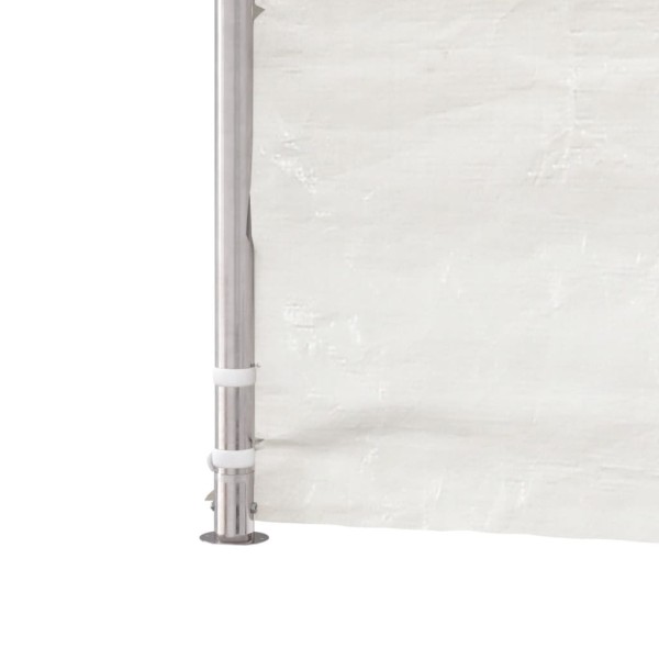 Cenador con techo polietileno blanco 6,69x2,28x2,69 m Cenador con techo polietileno blanco 6,69x2,28x2,69 m