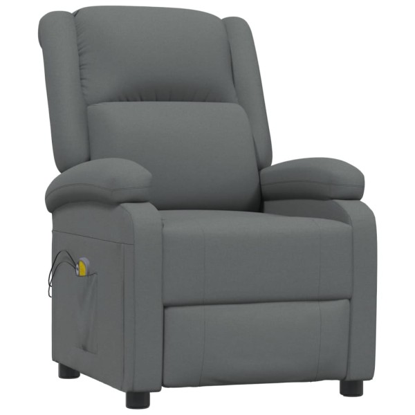 Sillón de masaje eléctrico tela gris oscuro Sillón de masaje eléctrico tela gris oscuro