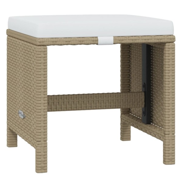 Set comedor de jardín 19 pzas con cojines ratán sintético beige Set comedor de jardín 19 pzas con cojines ratán sintético beige