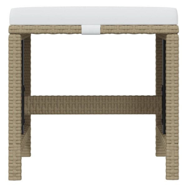 Set comedor de jardín 19 pzas con cojines ratán sintético beige Set comedor de jardín 19 pzas con cojines ratán sintético beige