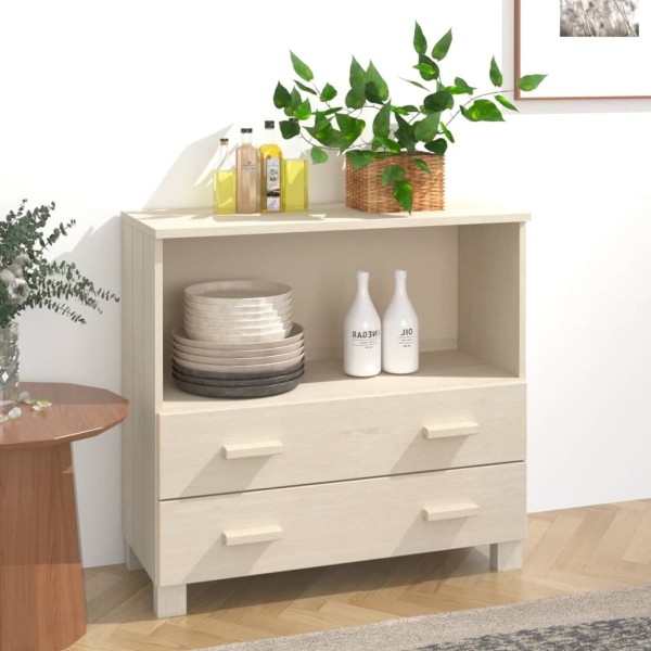 Aparador HAMAR madera de pino maciza marrón miel 85x35x80 cm Aparador HAMAR madera de pino maciza marrón miel 85x35x80 cm