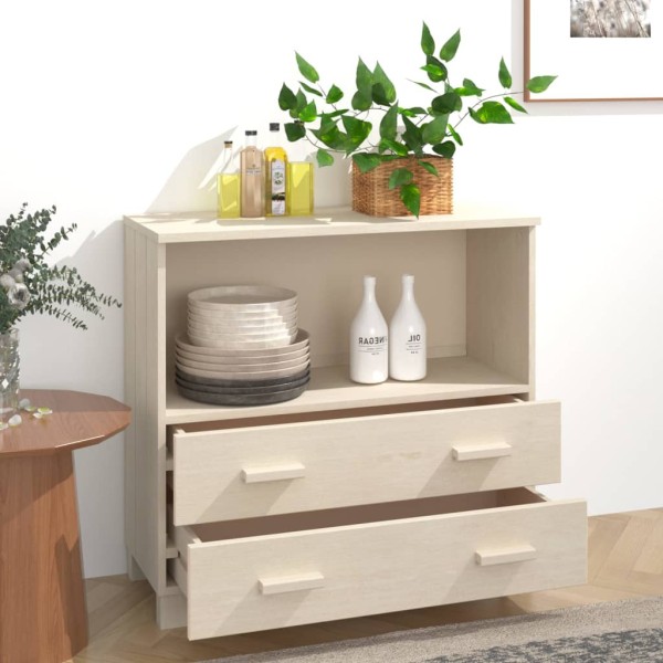Aparador HAMAR madera de pino maciza marrón miel 85x35x80 cm Aparador HAMAR madera de pino maciza marrón miel 85x35x80 cm