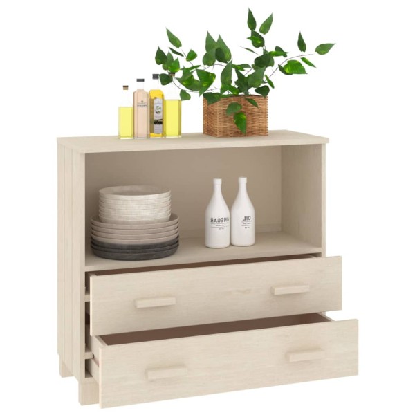 Aparador HAMAR madera de pino maciza marrón miel 85x35x80 cm Aparador HAMAR madera de pino maciza marrón miel 85x35x80 cm