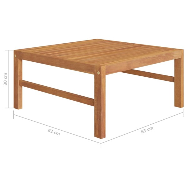 Set de muebles de jardín 8 pzas madera de teca y cojines crema Set de muebles de jardín 8 pzas madera de teca y cojines crema