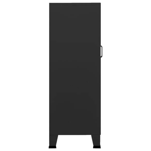 Baúl de almacenaje industrial metal negro 70x40x115 cm Baúl de almacenaje industrial metal negro 70x40x115 cm