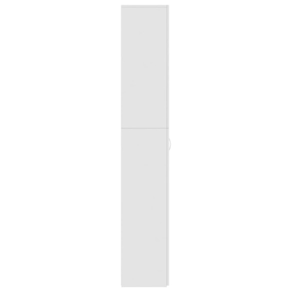 Armario de oficina de contrachapado blanco brillo 60x32x190 cm