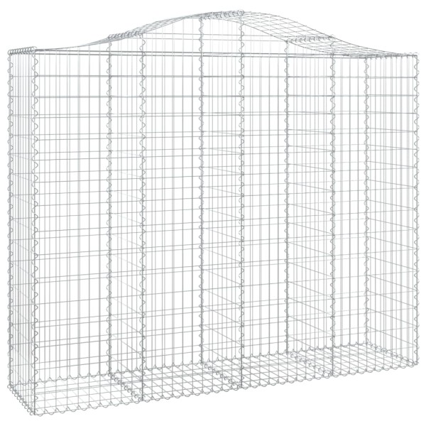 Cestas de gaviones 2 uds forma de arco hierro 200x50x160/180 cm Cestas de gaviones 2 uds forma de arco hierro 200x50x160/180 cm