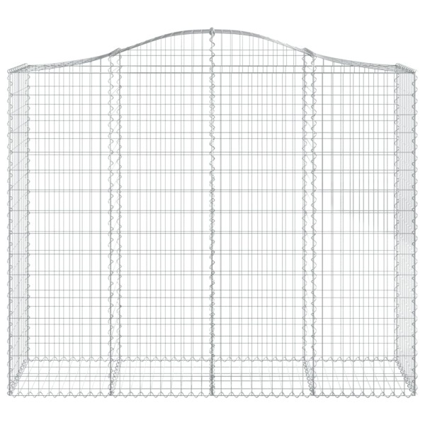 Cestas de gaviones 2 uds forma de arco hierro 200x50x160/180 cm Cestas de gaviones 2 uds forma de arco hierro 200x50x160/180 cm