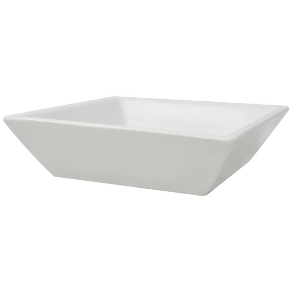 Lavabo cuadrado de cerámica 41,5x41,5x12 cm blanco Lavabo cuadrado de cerámica 41,5x41,5x12 cm blanco