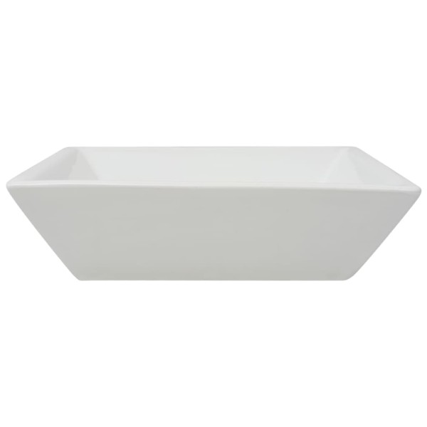Lavabo cuadrado de cerámica 41,5x41,5x12 cm blanco Lavabo cuadrado de cerámica 41,5x41,5x12 cm blanco