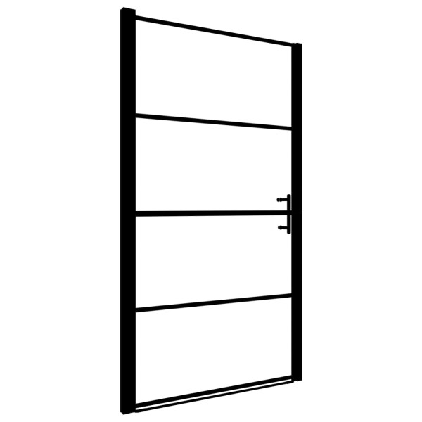 Puerta de ducha de vidrio templado negro 91x195 cm Puerta de ducha de vidrio templado negro 91x195 cm