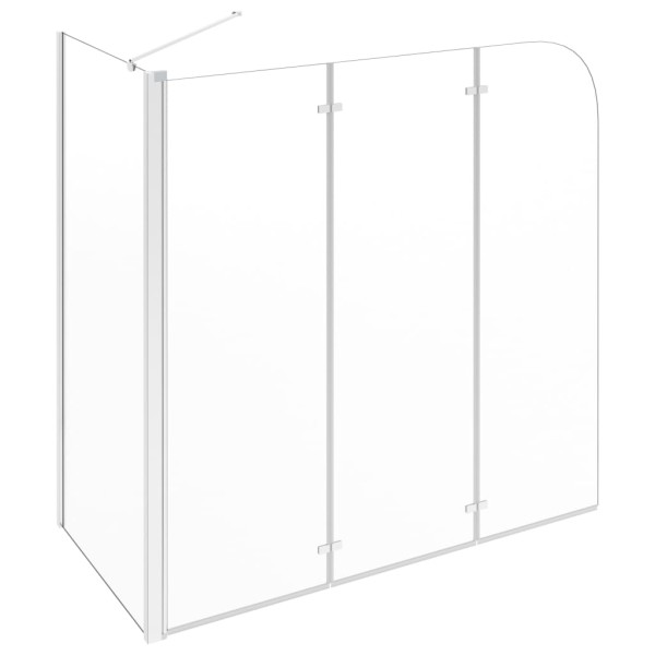 Mampara de ducha de vidrio templado transparente 120x69x130 cm Mampara de ducha de vidrio templado transparente 120x69x130 cm
