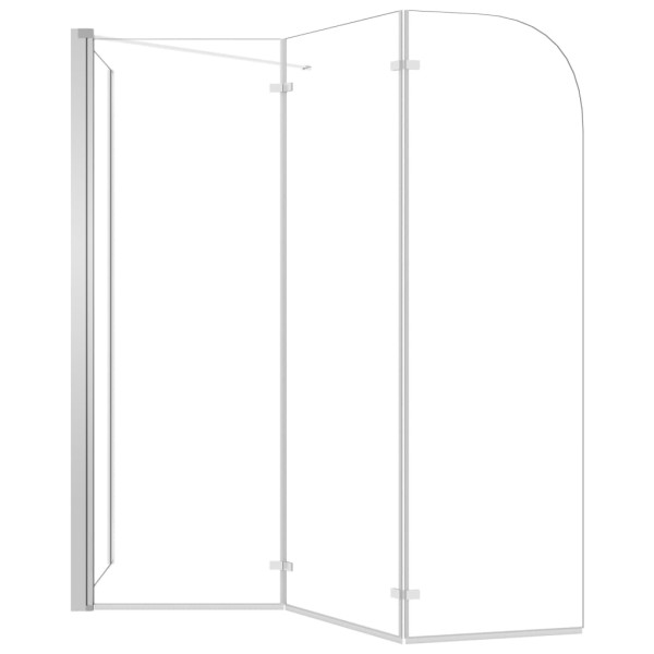 Mampara de ducha de vidrio templado transparente 120x69x130 cm Mampara de ducha de vidrio templado transparente 120x69x130 cm