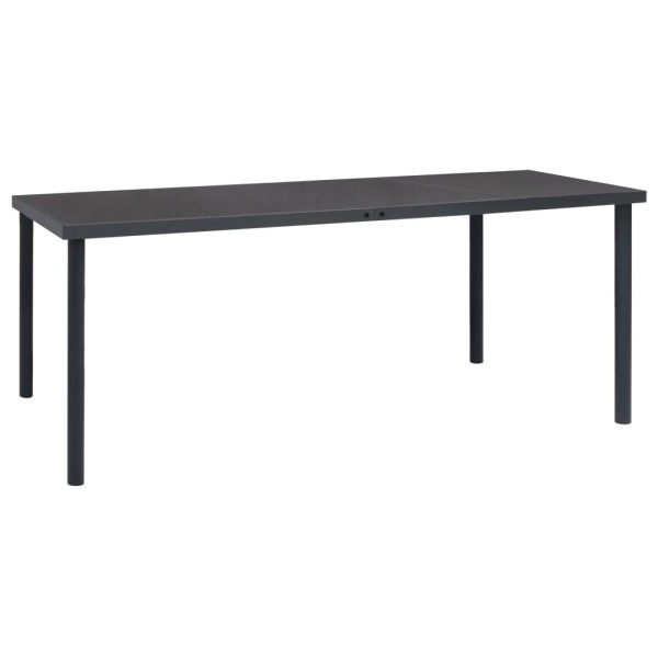 Mesa de comedor de jardín acero gris antracita 190x90x74 cm Mesa de comedor de jardín acero gris antracita 190x90x74 cm