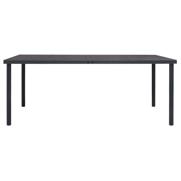 Mesa de comedor de jardín acero gris antracita 190x90x74 cm Mesa de comedor de jardín acero gris antracita 190x90x74 cm