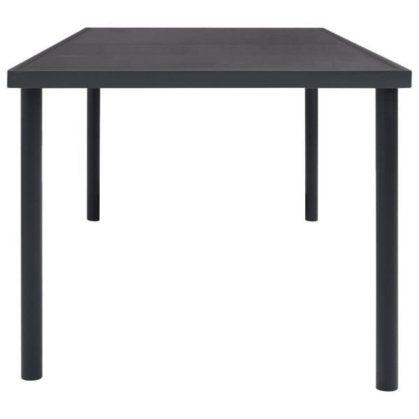 Mesa de comedor de jardín acero gris antracita 190x90x74 cm Mesa de comedor de jardín acero gris antracita 190x90x74 cm