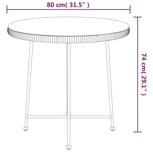 Mesa de comedor de vidrio templado y acero Ø80 cm Mesa de comedor de vidrio templado y acero Ø80 cm