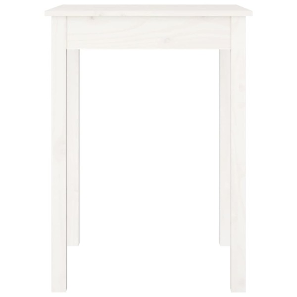 Mesa de comedor madera maciza de pino blanca 55x55x75 cm Mesa de comedor madera maciza de pino blanca 55x55x75 cm