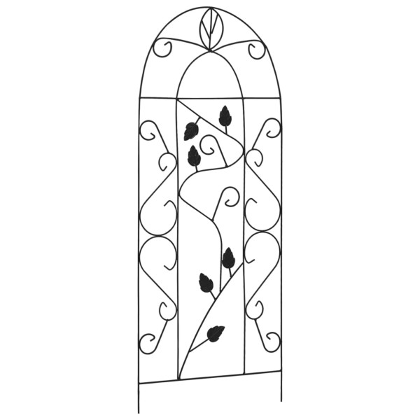 Soporte para plantas trepadoras 3 uds hierro negro 40x100 cm Soporte para plantas trepadoras 3 uds hierro negro 40x100 cm